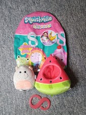 2" Haizley Hipp Watermelon Squishville Style & Play Clip Squishmallow