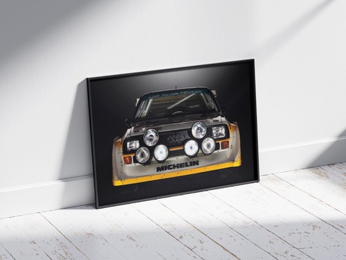 Audi car poster sport quatttro - car,