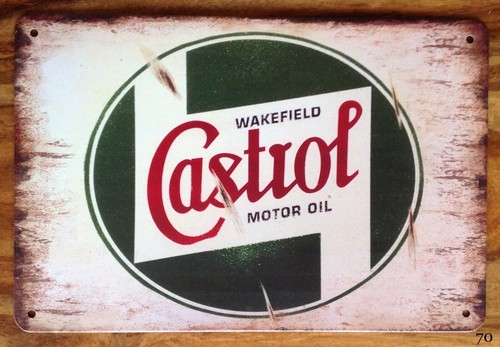 Castrol motor oil retro man - retro,