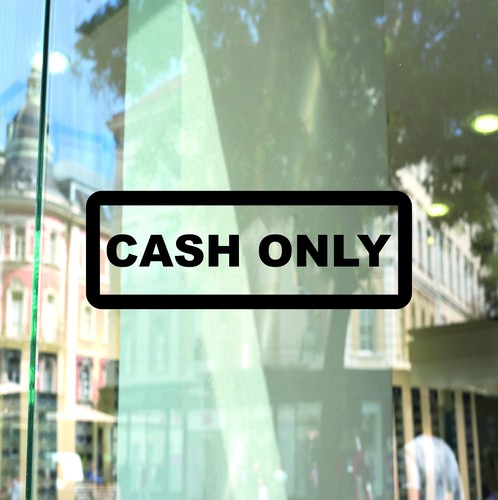 Cash only sticker business - sticker,