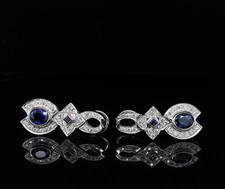 A Pair Of Sapphire & .60cttw
