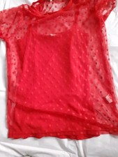 Ladies Red Lacy top With Cami