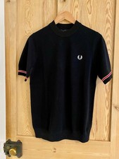 Fred Perry tipped cuff knitted