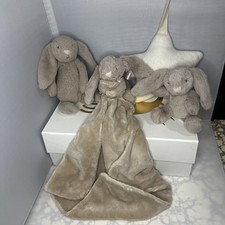 Retired Jellycat Bashful Bunny Trio Collection Plush  - Musical Pull - Soother