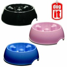 Dogit Dog & Puppy Bowls Anti Gulping Go Slow Dry / Wet Food Water S/L
