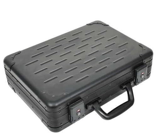 Attache case black aluminium - black,