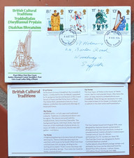BRITISH CULTURAL TRADITIONS DANCING HIGHLAND  HARP PO CACHET FDC+INFO CARD 1976