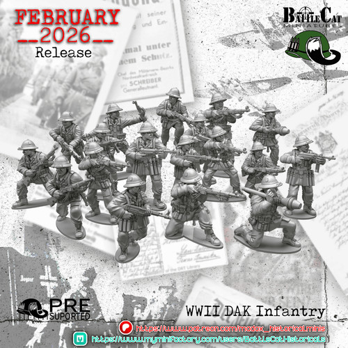 28mm ww2 afrika korps infantry - 28mm,