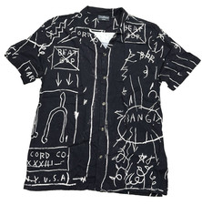 Jean Michel Basquiat Mens Short Sleeve Shirt  Black Size M Pop Art Graphics