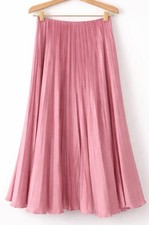 Zara Pink Pleated Midi Skirt