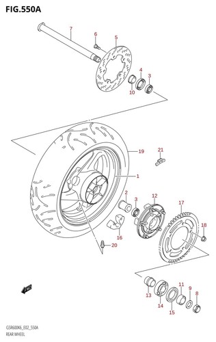 Suzuki genuine nut gsx - suzuki,