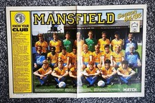 Match Football Magazine Centre Page Team Picture - MANSFIELD TOWN 1984-85