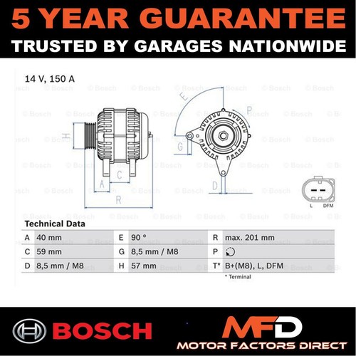 Alternator bosch fits - alternator,