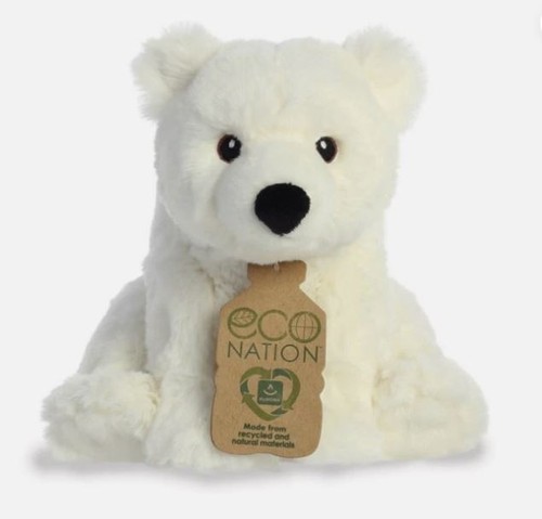 Eco nation polar bear plush - nation,