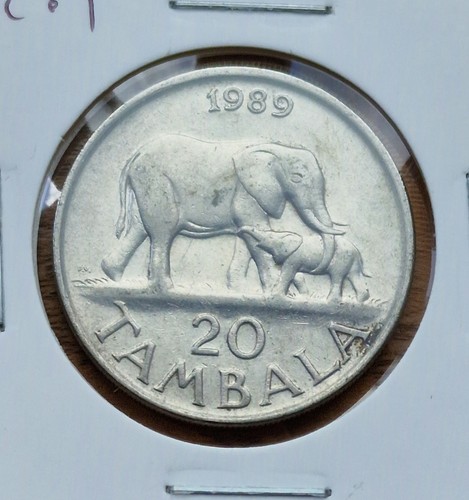 Malawi 1989 20t coin elephant - 1989,