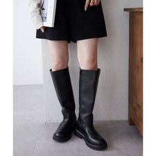 Discoat In-Heel Jockey Boots 24cm L Black Long Stable Japan