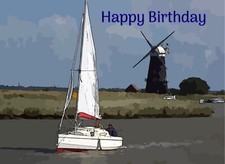 Happy Birthday Sailing Boat