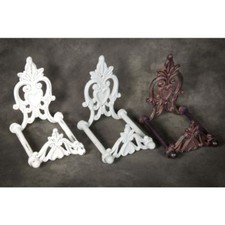 Vintage "Snowqueen" Style Cast Iron Wall Mounted Toilet Roll Holder