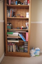Pine Bookcase Freestanding Bookshelf wide 70 cm x tall 180 cm x deep