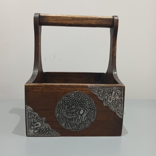 Wooden spice box carved - spice,