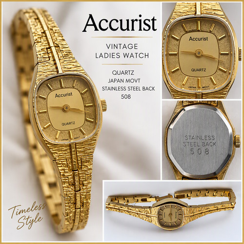 Vintage accurist 508 gold tone - accurist,