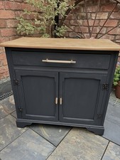 Oak Framed Cupboard; Dark Blue