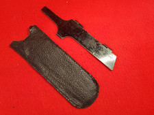 ZEISS IKON : 35mm Film Leader Cutting Template : Good Cond : Orig Leather Pouch