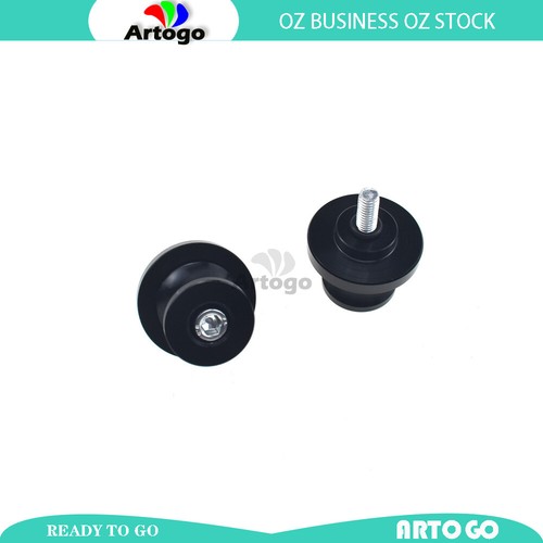 Black 8mm swingarm sliders - black,