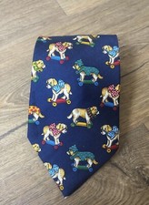 Regent Belt Company 100% Silk Tie Dogs On Skateboards