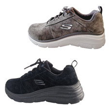 Skechers Ladies Graceful Get Connected All Black Grey Running Trainers Shoes 