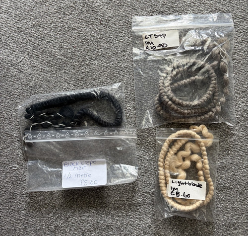 Crepe wool hair - hair-, assorted
