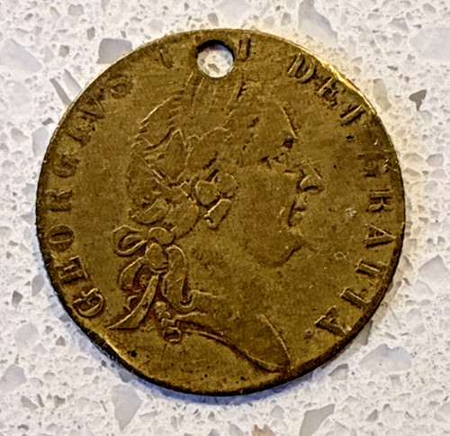1790 george iii brass token - george,