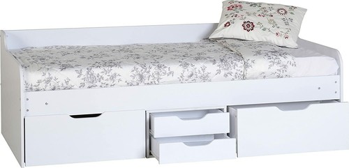 White 3ft single - day, bed