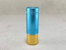 Vintage TOTAL Bullet Lighter – Blue & Gold Aluminum Shell – 1960s France