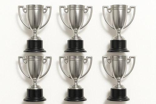 Set mini silver trophy - "set,