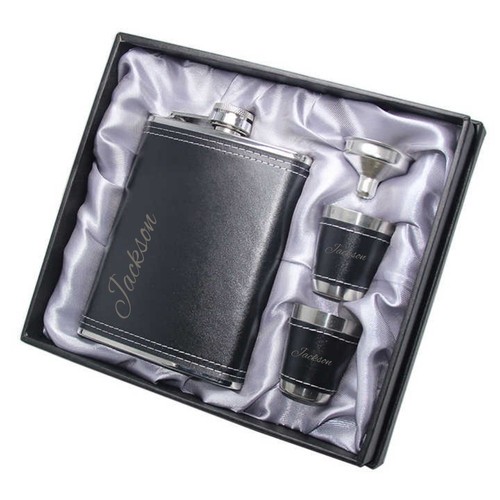 8oz personalised engraved - engraved, hip