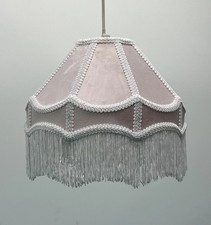 Stunning Pink Traditional Velvet Lamp Shade with Tassels 8inch 10inch 12inch