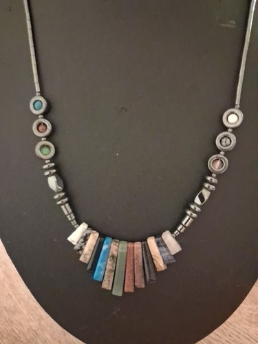 Hematite chakra necklace with - chakra,