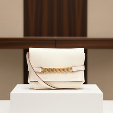 Victoria Beckham White chain leather top handle bag