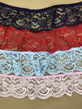 Quality Gathered Nottingham Lace Trim 2.25"/5.5cm Choose Colour/Length