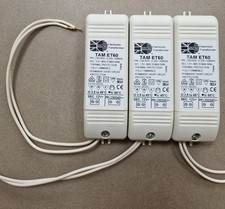 3 x Tamlite ET60, 20-60W 12V Dimmable transformers for halogen lamps  All tested
