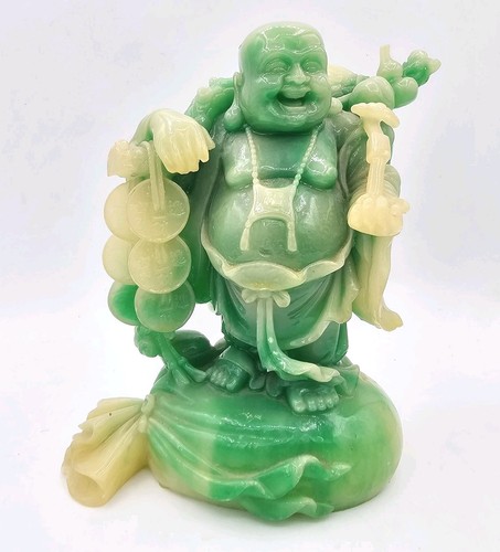 Green faux jade laughing - jade,