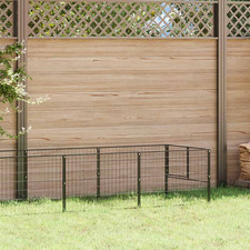 Dog Kennel Black Steel