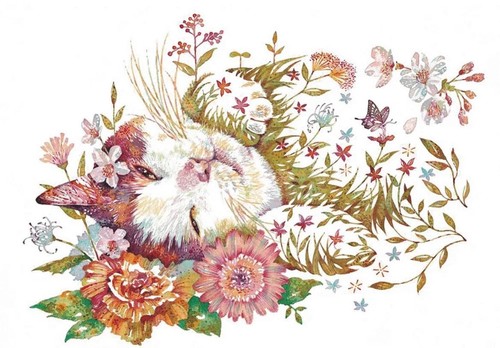 The flowered cat cross - flowered,