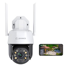SANNCE 5MP PTZ Wifi CCTV Color Camera 20X Optical Zoom Two-Way Audio Auto Track 