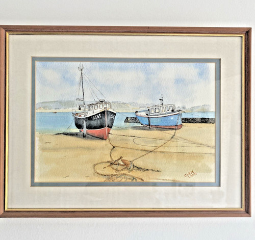 Original watercolour framed