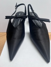 Cos Black Satin Slingback