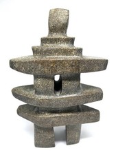 Large Inuit Soapstone Inukshuk
