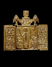 Russian Bronze Icon - Triptych