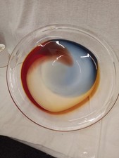 Vintage style Sao Marcos (Murano style) large coloured glass bowl (no box)